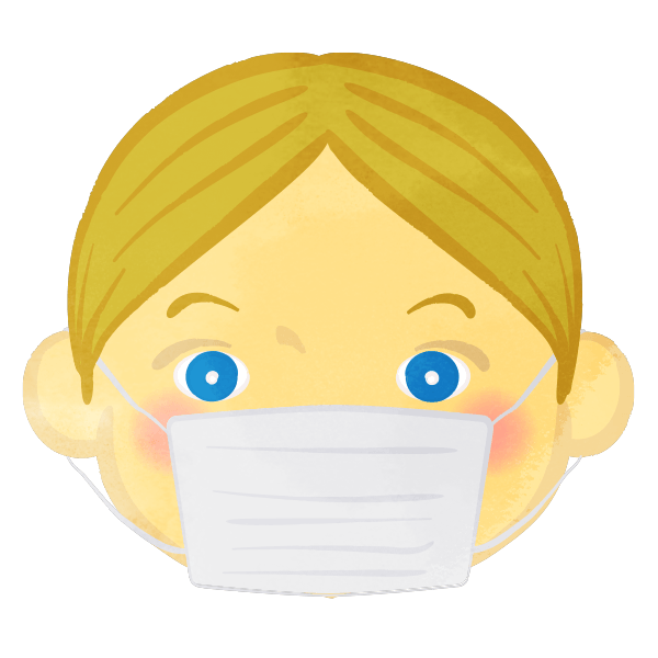 A child looking forward with Mask