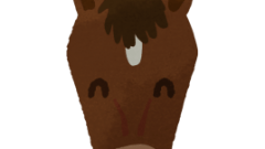 animal horse face front 01 smiling 268