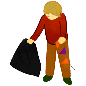 Cleaning-up Garbage from Halloween