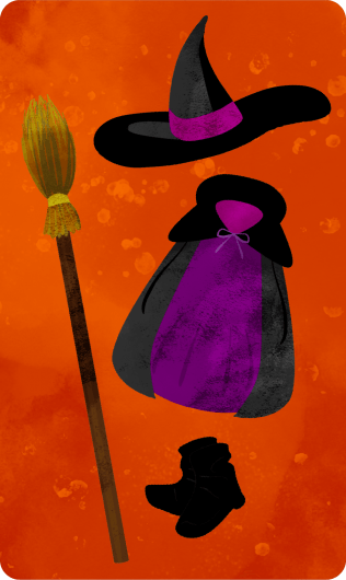 Halloween Witch Costume Set