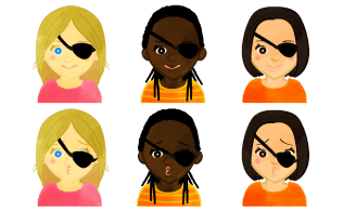 Female with Eyepatch and Misaligned Eyepatch banner