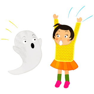 Ghost and Girl Surprised Together