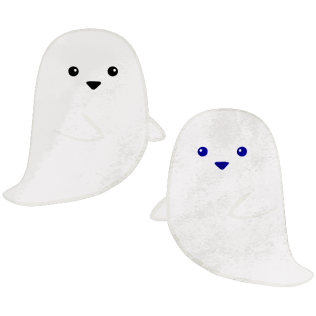 Two Ghosts Black Eye and Blue Eyes