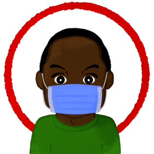 How put put on your mask on - good manner (Man)