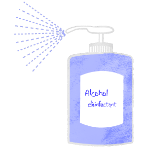 Alcohol disinfectant pump spray spraying