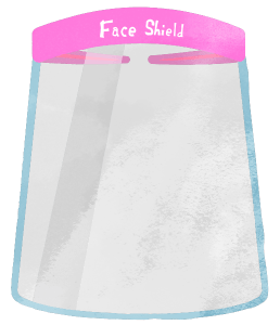Protect yourself with the Face Shield on!