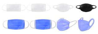 Medical Masks Set Blue,Black,White