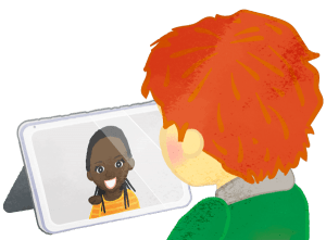 Tablet and Child (boy)