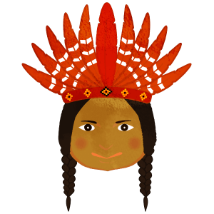 Native Indian Face only