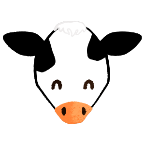 Cow face only smiling