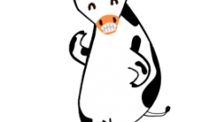 animal cow male entire body front victory pose 268