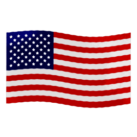 Fluttering Flag of the United States of America