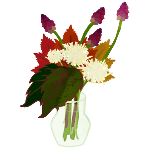 Autumn flowers in a vase
