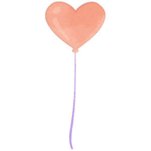 Dreamy pink color heart shaped balloon