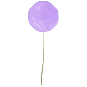 Dreamy purple color octagon shaped balloon