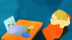 school child getting bored of remote learning a02 268