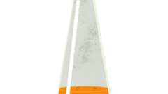 science conical flask with orange liquid 268