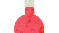 science flask with pink liquid 268