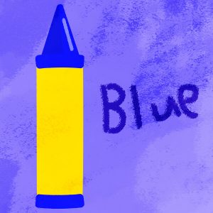 Stationary Blue Crayon