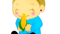 thanksgiving girl peeling the corn a01 268