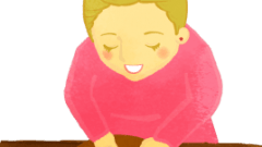 thanksgiving lady cutting the pumpkin pie a01 268