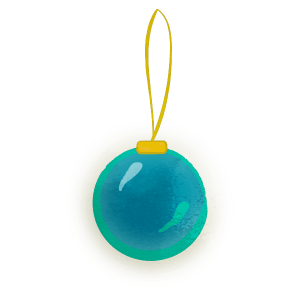 Christmas ornament blue ball