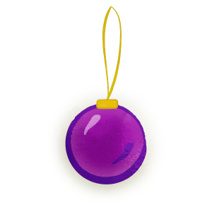 Christmas ornament purple ball