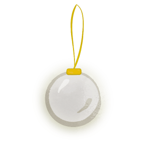 Christmas ornament white ball