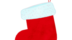 xmas ornament socks 02 red 268