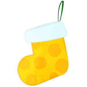 Christmas ornament Yellow Socks