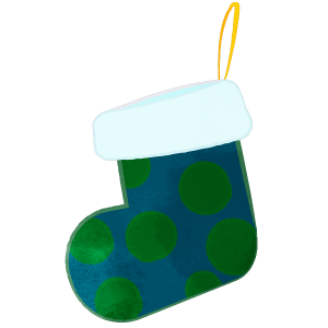 Christmas ornament blue and green dot Socks