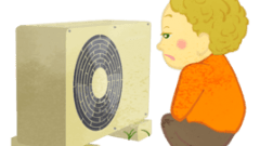 boy looking at air conditioner outdoor unit 268