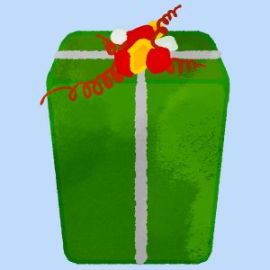 Christmas Green Present Box