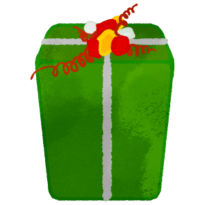 Christmas Green Present Box