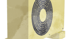 electrical appliances japanese air conditioner outdoor unit side view 268