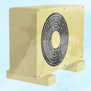 Electrical Appliances Japanese Air Conditioner Outdoor Unit Side View