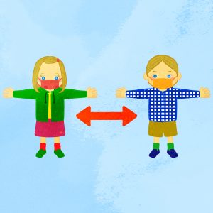 Life Boy And Girl Social Distancing