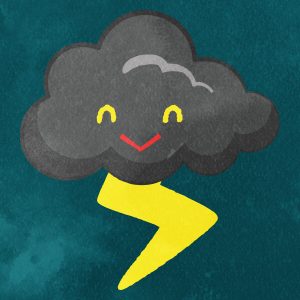 Characterish Smiling Black Thunder Cloud