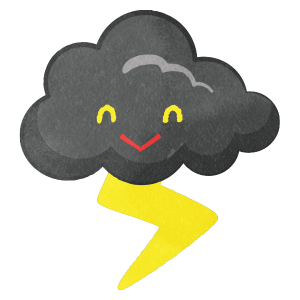 Characterish Smiling Black Thunder Cloud