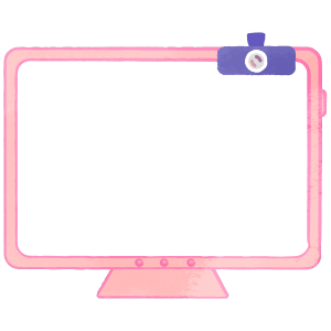 Pc Component Pink Monitor With Webcam