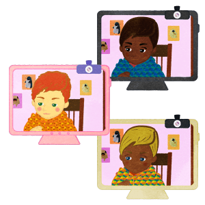 Boy Getting Bored During Remote Learning B