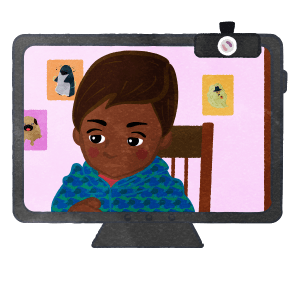 Boy Getting Bored During Remote Learning D