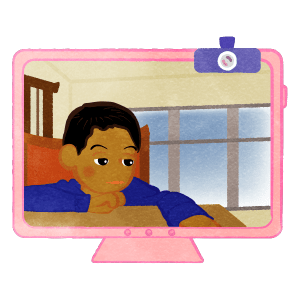 Boy Getting Bored During Remote Learning F