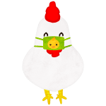 Smiling Chicken With A Mask - cute2u! A free Cute Illustration for ...