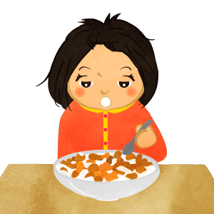 Girl Just Woke Up And Eating A Cereal C