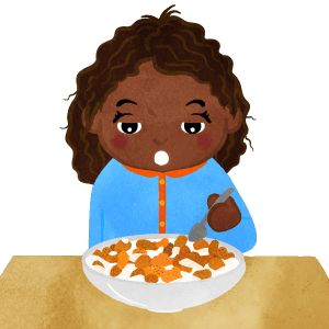 Girl Just Woke Up And Eating A Cereal D