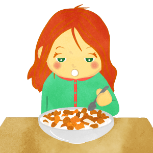 Girl Just Woke Up And Eating A Cereal E