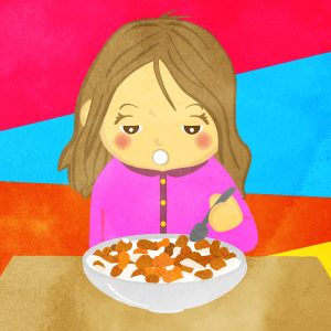 Girl Just Woke Up And Eating A Cereal G
