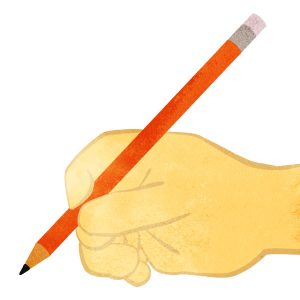 Hand Holding A Pencil A