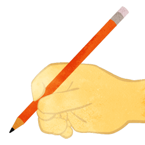 Hand Holding A Pencil A